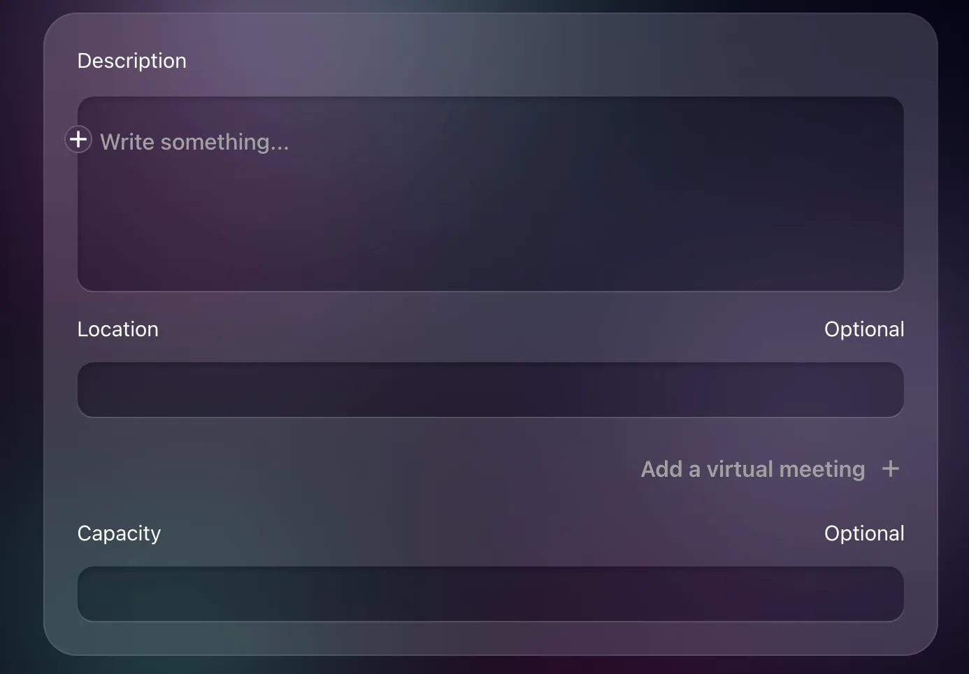 Add virtual meeting event